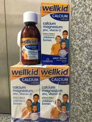 Apelsin xushbo'y hidli suyuq kaltsiy Wellkid Calcium suyuqligi (150 ml)