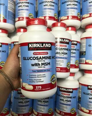 Glucosamine HCI 1500mg + MSM 1500mg, Kirkland Signature, 375 tabletkali