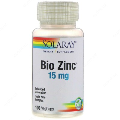 Bio -sink Bio -sink 15 mg, Solaray, 100 kapsuladan