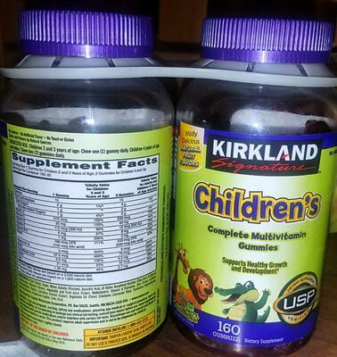 Vitamin "Kirkland Signature Bolalar To'liq Multivitaminlari"