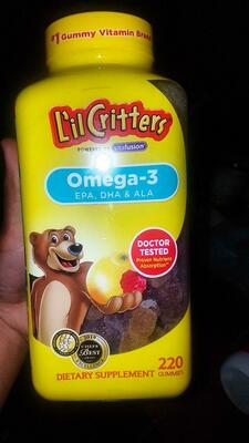 Омега-3 жирные кислоты для детей L’il Critters Omega-3 DHA (220 шт.)
