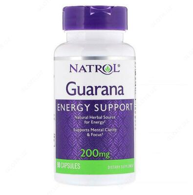 Экстракт гуараны в капсулах Natrol Guarana 200 mg (90 шт.)