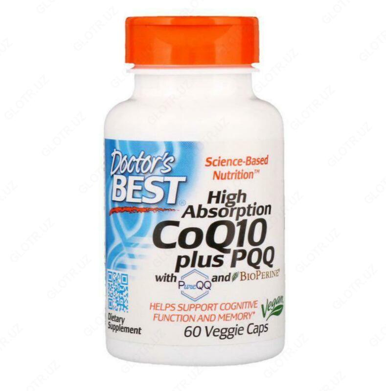 Препарат с коэнзимом Q10 (CoQ10) Doctor's Best High Absorption CoQ10 Plus (60 шт.) - 646 014.4 сум