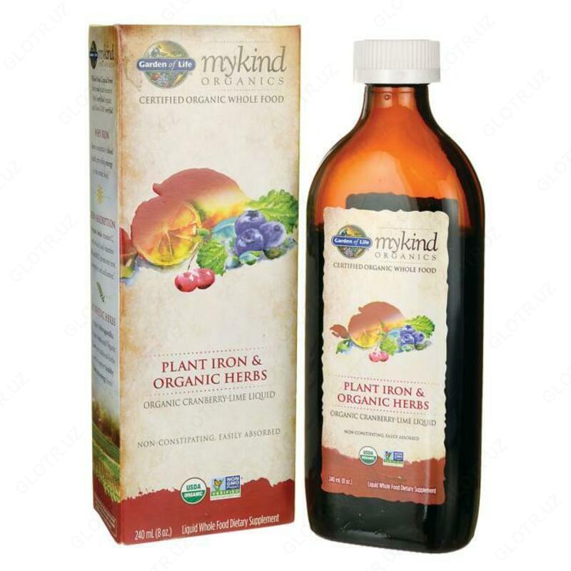 Железо и органические травы Mykind Organics Plant