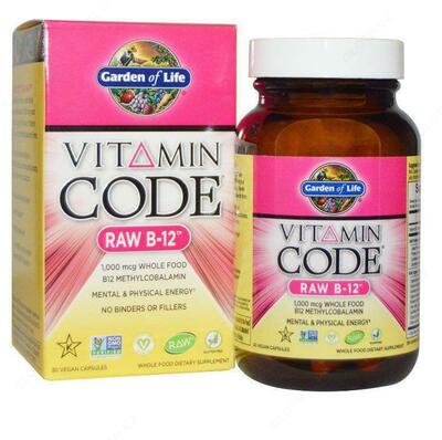 Garden of Life, Vitamin Code, RAW B12, 30 растительных капсул
