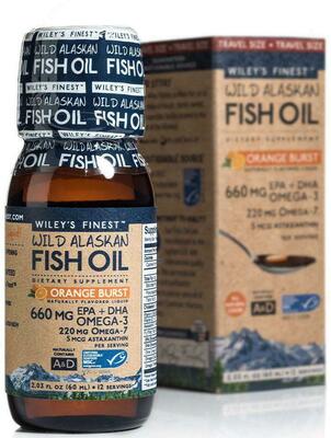 Wiley's Finest, Wild Alaskan Fish Oil, Orange Burst, 660 mg