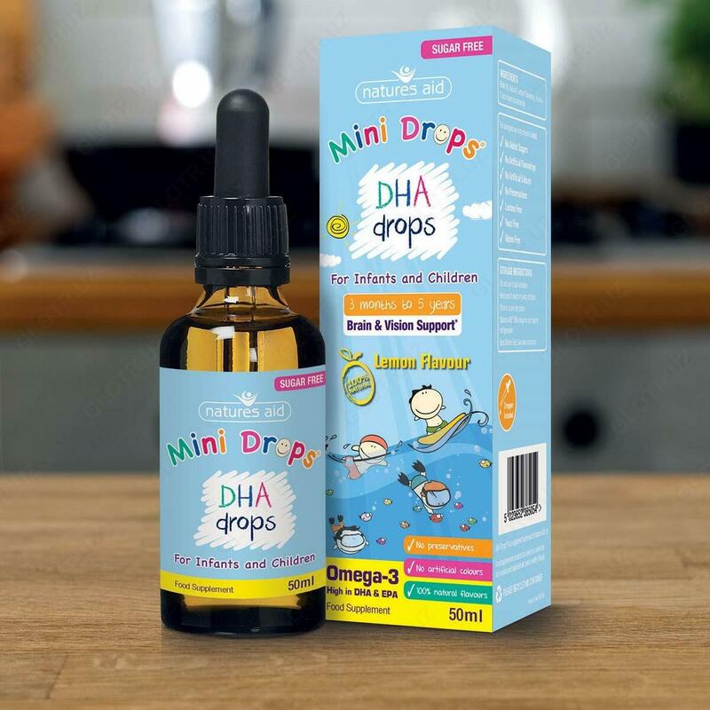 Bolalar uchun vitaminlar tabiatga yordam beradi mini tomchi DHA