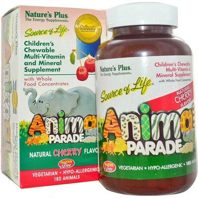 Драже жевательное Nature's Plus Animal Parade Cherry Flavor 90 шт