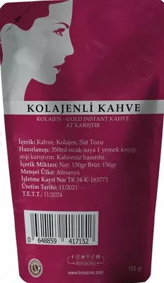 Kollagenli eriydigan qahva Bonacres Instant Collagen Coffee