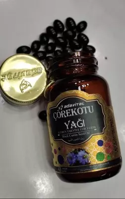 Черный тмин в капсулах 60 шт Çörekotu Yağı Adavital (Турция)