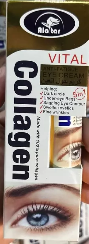 Ko'z atrofidagi charchagan teri uchun qarishga qarshi kollagen krem