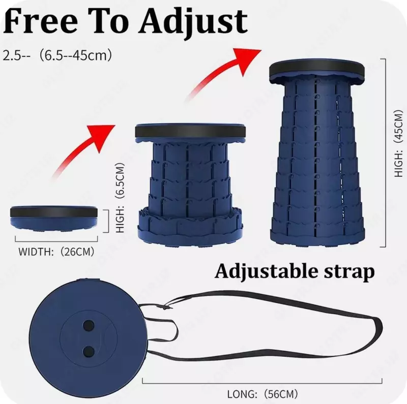 Katlanadigan plastik teleskopik turistik kreslo - 180 000 so'm