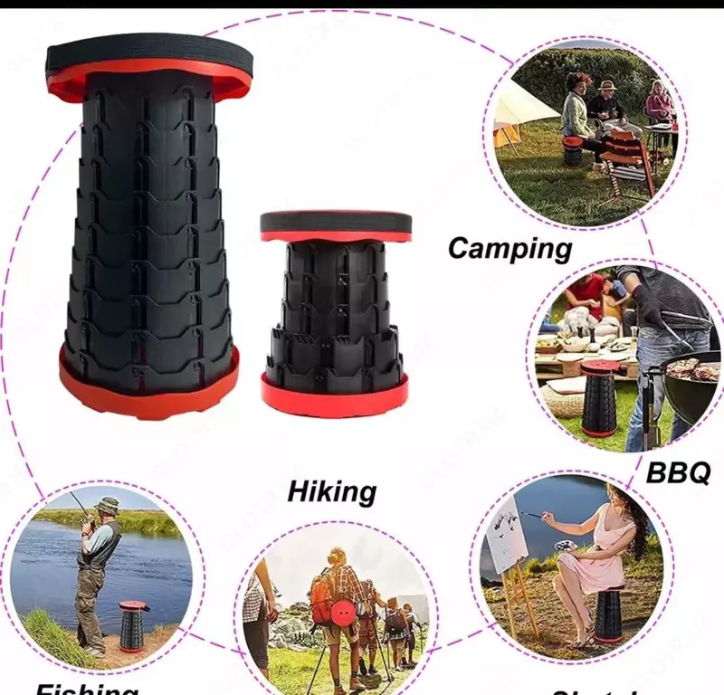 Katlanadigan plastik teleskopik turistik kreslo Chakana savdo