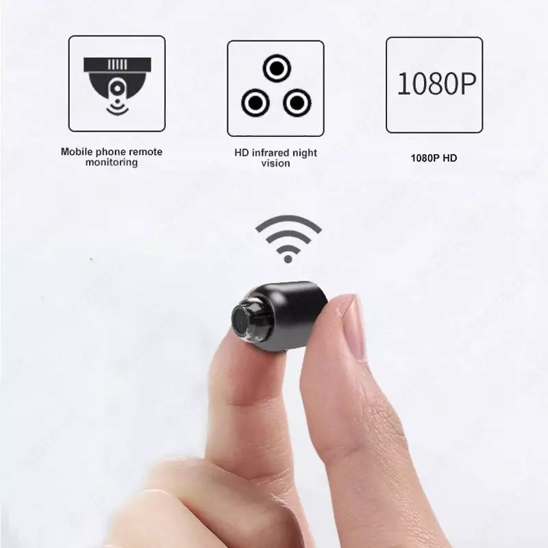 Беспроводная мини-камера видеонаблюдения, Wi-Fi, 1080P