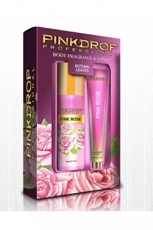  Pinkdrop Professional Pink Rose tana spreyi va losyon sovg‘a to‘plami - 