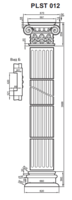 PLST-012 kengaytirilgan polistiroldan tayyorlangan pilaster