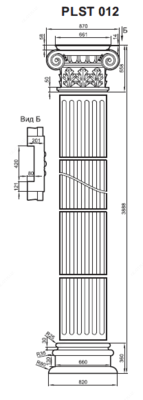 Пилястра из пенополистирола PLST-012