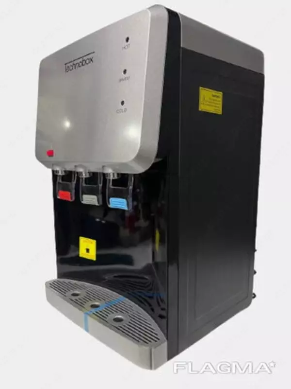 Мини кулер для воды TECHNOBOX  Черно-серебристый  3 режима  с защитой для детей