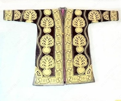 Узбекский мужской золотошвейный халат