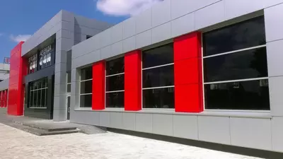 Обшивка фасада Алюкабондом Туникабондом Травертином по всему Узбекистану