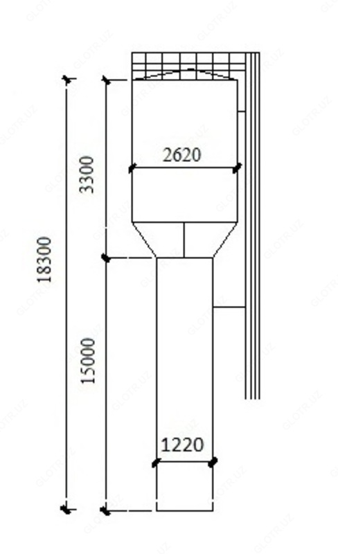 водонапорная башня V=15м3 Н=15м