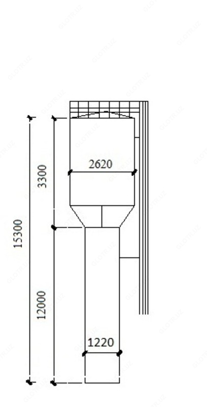 водонапорная башня V=15м3 Н=12м