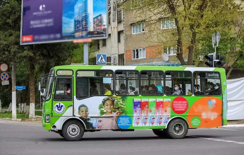 АВТОБУСНАЯ НАРУЖНАЯ РЕКЛАМА ISUZU