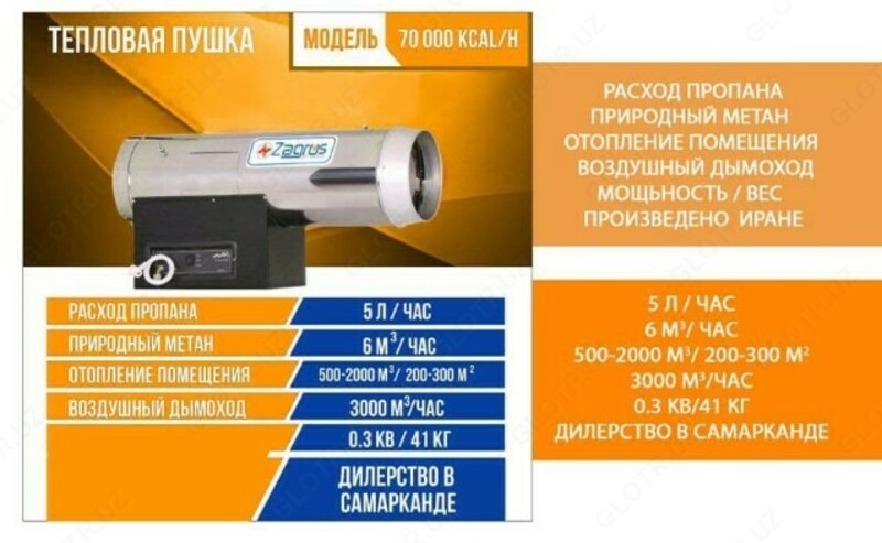 Тепловая пушка модель 70000KCAL/H для куриного цеха
