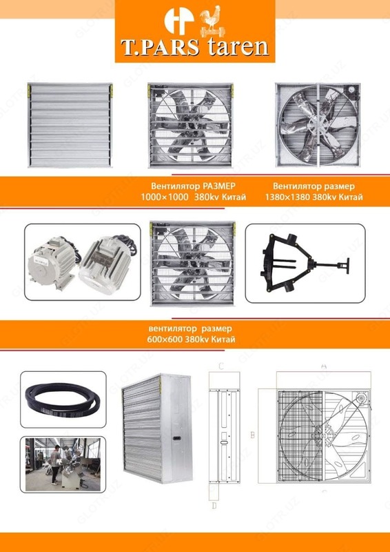 Tovuq dokoni uchun fan hajmi 600x600 380kv Xitoy