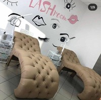 Кресло для косметологического кабинета мягкое коричневое