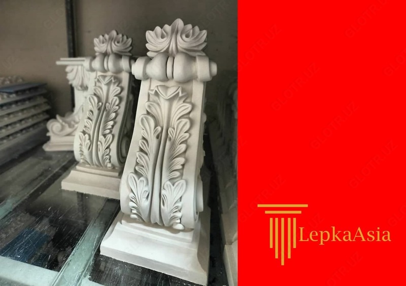 Лепнина на заказ колонны Tyaga lepka fibrabeton тяга фасадный - 15 сум