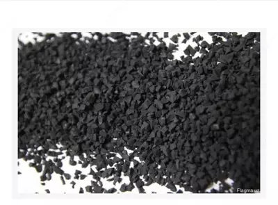 Чёрная резиновая гранула - 4 500 сум / кг