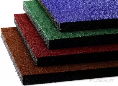 Fitnes klublari va krossfit maydonlari uchun Rubber Max Sport kauchuk plitalari (490 x 490 x 45 mm)