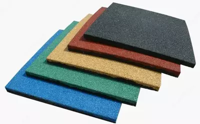 Sport zali uchun Rubber Max Sport kauchuk plitalari (490 x 490 x 12 mm)