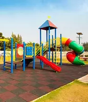 Резиновая разноцветная плита "Rubber Max Sport" для детской площадки (490 х 490 х 12 мм)