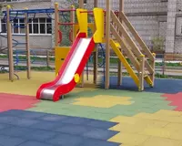Резиновая разноцветная плита "Rubber Max Sport" для детской площадки (490 х 490 х 12 мм) ООО "Rubber Max"