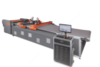 S2-6616 sun'iy teri va sintetik materiallarni ko'p qatlamli kesish uchun avtomatlashtirilgan chiqib ketish mashinasi