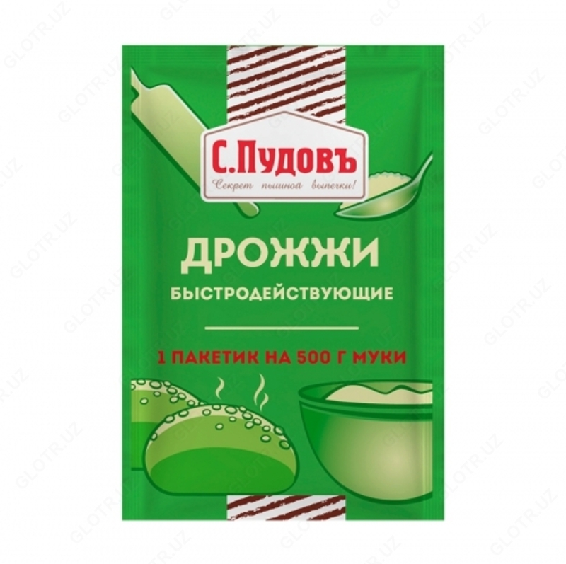  Tez tasir qiluvchi xamirturush S. Pudov  6 g - 