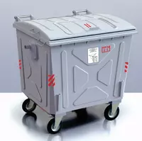 Металлический контейнер для твердых бытовых отходов 1100 л.