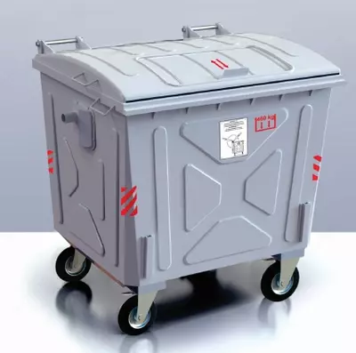 Металлический контейнер для твердых бытовых отходов 1100 л.