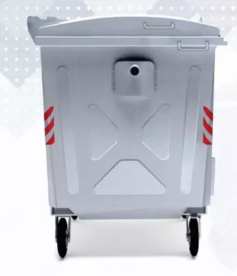 Металлический контейнер для твердых бытовых отходов 1100 л. - Цена по запросу