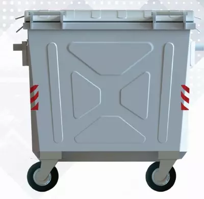 Металлический контейнер для твердых бытовых отходов 770 л. - Цена по запросу