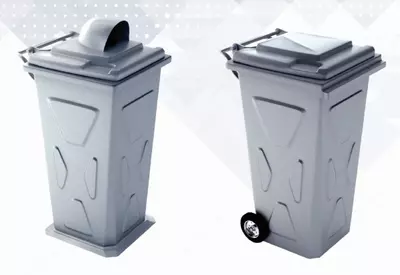 Металлический контейнер для твердых бытовых отходов 120 л.