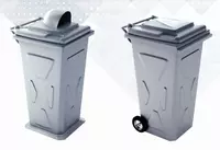 Металлический контейнер для твердых бытовых отходов 120 л. - по запросу