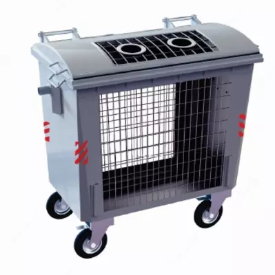 Металлический контейнер для временного хранения полиэтиленовых и стеклянных бутылок 770 л.