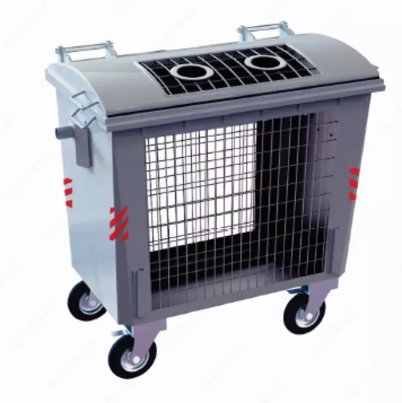 Металлический контейнер для временного хранения полиэтиленовых и стеклянных бутылок 770 л.