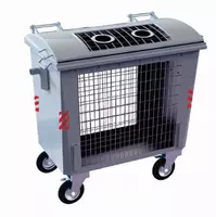 Металлический контейнер для временного хранения полиэтиленовых и стеклянных бутылок 770 л. - по запросу