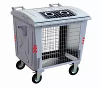 Металлический контейнер для временного хранения полиэтиленовых и стеклянных бутылок 1100 л. - по запросу