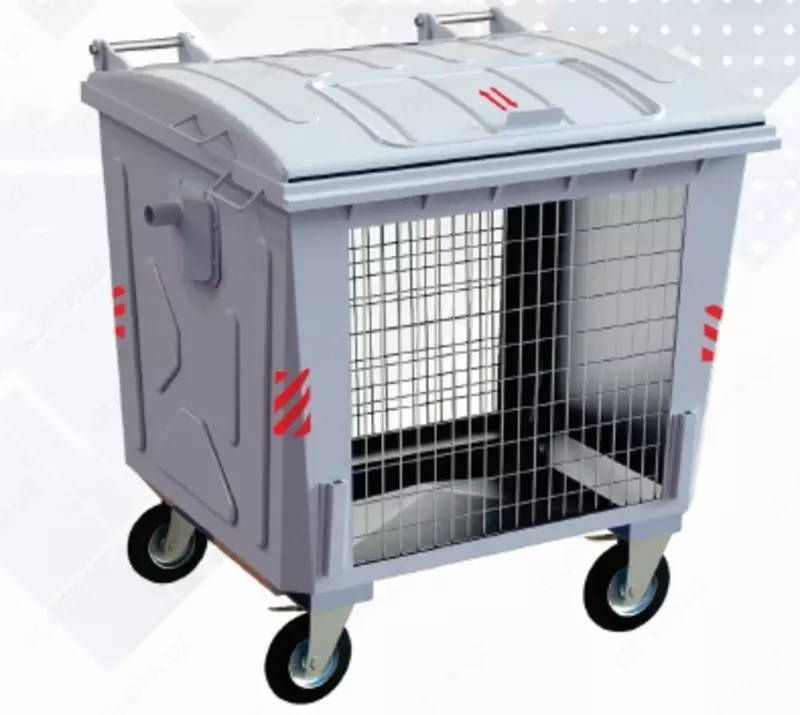 Металлический контейнер для временного хранения макулатуры 1100 л. - по запросу