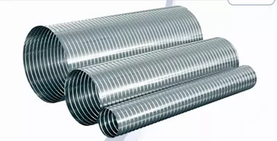 Воздуховоды круглые спирально-навивные с ребро жёсткости